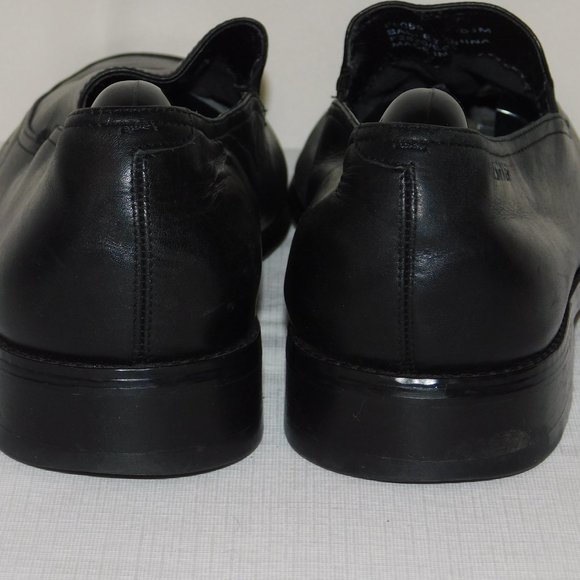Calvin Klein Black Slip On Leather Loafers Size 10 1/2M Dress Shoes
